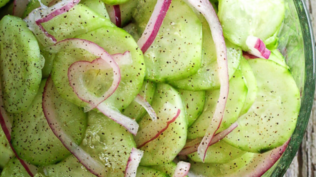 Vinegar Marinated Cucumbers (Cucumber Salad)