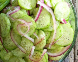 Vinegar Marinated Cucumbers (Cucumber Salad)